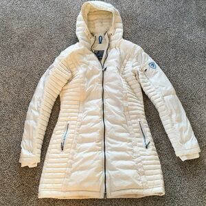 Kuhl Women's Cream Quilted Hooded Puffer Jacket